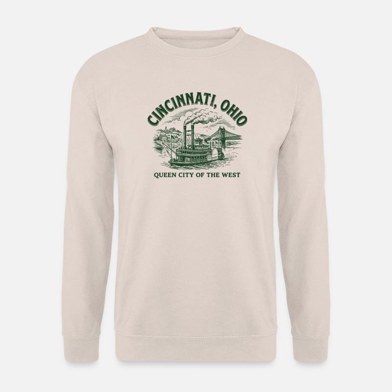 Cincinnati Dampfschiff Erbe - Unisex Pullover - Sand
