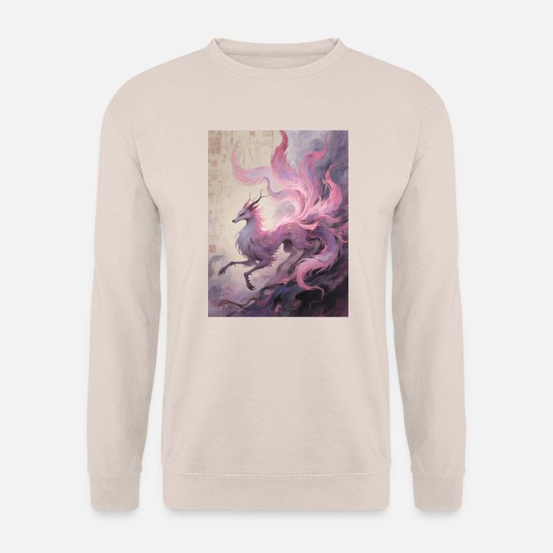 The Silk Chrysalis: Nine-Tailed Fox - Unisex Sweatshirt - sand