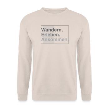 Wandern erleben - Unisex Pullover - Sand - Vorne - Alina (178cm) & Michal (187cm)
