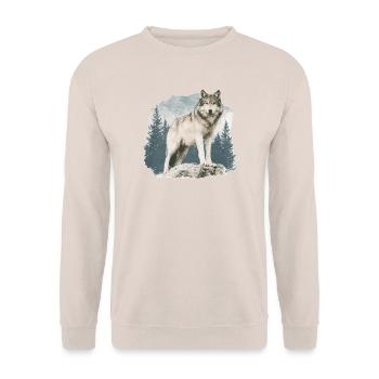 Wolf Vintage - Unisex Pullover - Sand - Vorne - Alina (178cm) & Michal (187cm)
