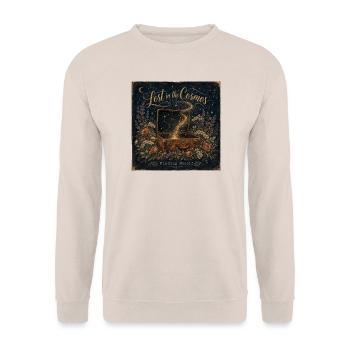 Poster vintage Lost in the Cosmos Ciel étoilé - Sweat-shirt Unisexe - sable - Devant - Alina (178cm) & Michal (187cm)