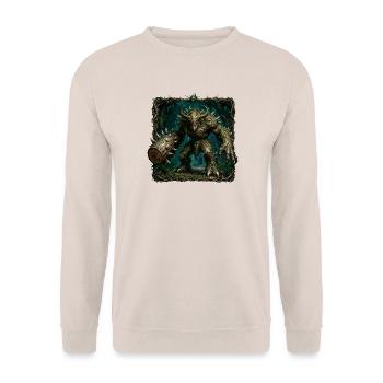 Dorniger Schacht - Unisex Pullover - Sand - Vorne - Alina (178cm) & Michal (187cm)