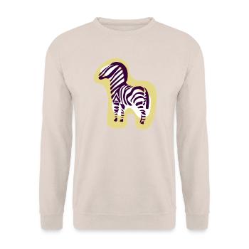 animals_zebra - Unisex Pullover - Sand - Vorne - Alina (178cm) & Michal (187cm)