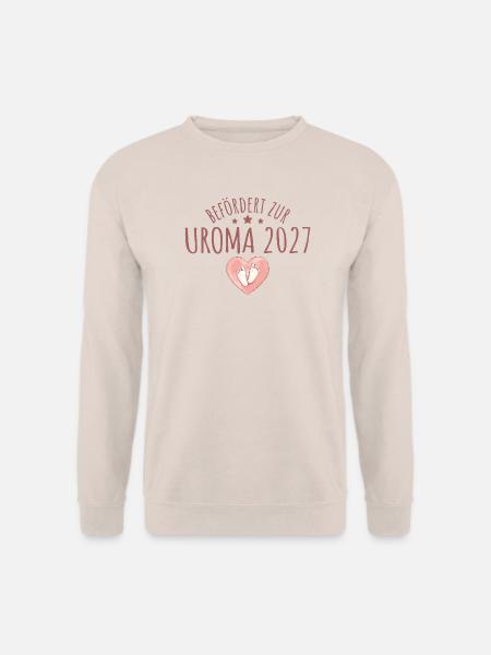 Befördert zur Uroma 2027 Schwangerschaft verkünden - Unisex Pullover - Sand