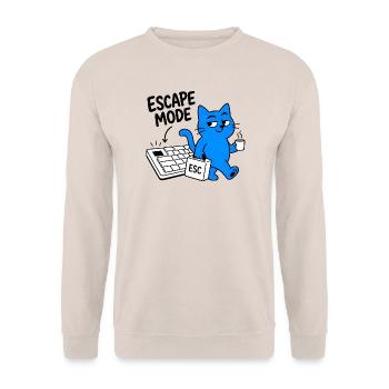 ESCAPE-MODUS – Geek-Chat & ESC-Schlüssel - Unisex Pullover - Sand - Vorne - Alina (178cm) & Michal (187cm)