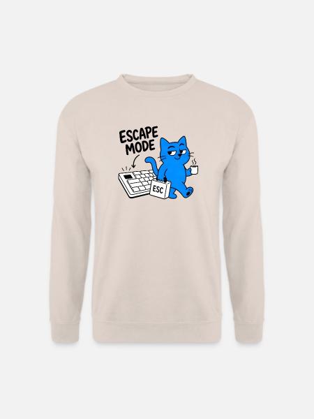 ESCAPE-MODUS – Geek-Chat & ESC-Schlüssel - Unisex Pullover - Sand