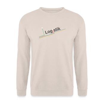 Logistik – Logo - Unisex Pullover - Sand - Vorne - Alina (178cm) & Michal (187cm)