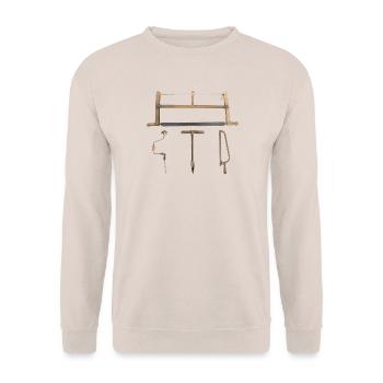 Werkzeugposter - Unisex Pullover - Sand - Vorne - Alina (178cm) & Michal (187cm)