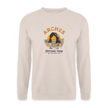 Vintage Arches Utah - Unisex Pullover - Sand - Vorne - Alina (178cm) & Michal (187cm)