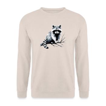Waschbär - Unisex Pullover - Sand - Vorne - Alina (178cm) & Michal (187cm)