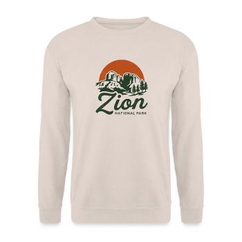 Retro Zion - Unisex Pullover - Sand - Vorne - Alina (178cm) & Michal (187cm)