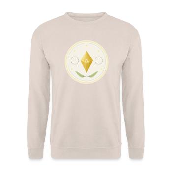 Waage - der schwebende Kristall - Unisex Pullover - Sand - Vorne - Alina (178cm) & Michal (187cm)