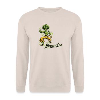 BroccoLee Kampfsbrokkoli - Unisex Pullover - Sand - Vorne - Alina (178cm) & Michal (187cm)