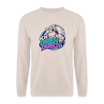 Ich Dreh Durch - Gymnastik & Tanz Vibe Rhönrad  - Unisex Pullover - Sand - Vorne - Alina (178cm) & Michal (187cm)