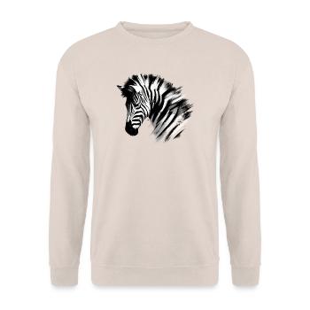 Zebra - Unisex Pullover - Sand - Vorne - Alina (178cm) & Michal (187cm)