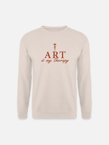 Kunst ist meine Therapie – Kreativ & Künstler - Unisex Pullover - Sand