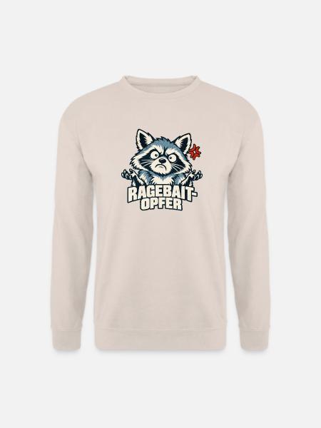 Ragebait Opfer Waschbär Jugendwort 2026 lustig - Unisex Pullover - Sand