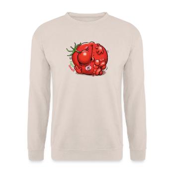 Faule Tomate - Unisex Pullover - Sand - Vorne - Alina (178cm) & Michal (187cm)