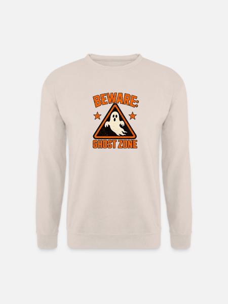 Vorsicht vor Ghost Zone-Schild - Unisex Pullover - Sand