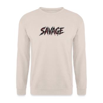 Wilde Glyphen - Unisex Pullover - Sand - Vorne - Alina (178cm) & Michal (187cm)