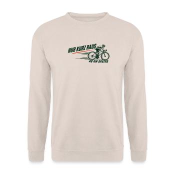 Nur kurz raus Rennrad - Unisex Pullover - Sand - Vorne - Alina (178cm) & Michal (187cm)