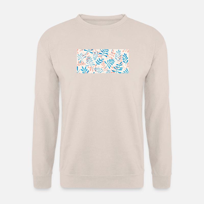 Aquarell-Blattdesign in Pastelltönen - Unisex Pullover - Sand