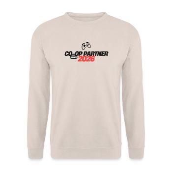 Player-Two-Store - Unisex Pullover - Sand - Vorne - Alina (178cm) & Michal (187cm)