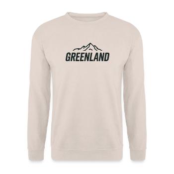 Greenland Badge - Greenland / Grønland  - Unisex Sweatshirt - sand - Front - Alina (178cm) & Michal (187cm)