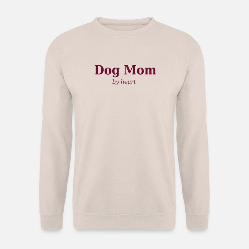 Dog_mom_by_heart - Unisex Pullover - Sand
