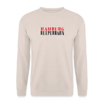 Hamburg Vintage Rubber Stamp - Unisex Sweatshirt - sand - Front - Alina (178cm) & Michal (187cm)