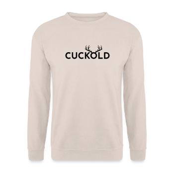 Cuck-Hörner - Unisex Pullover - Sand - Vorne - Alina (178cm) & Michal (187cm)