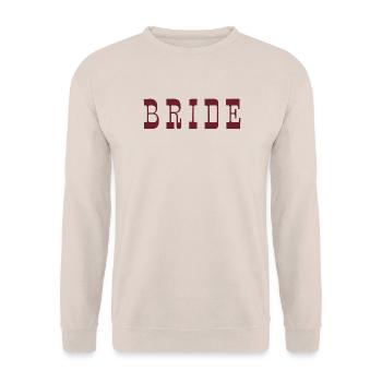 Mariée – Bourgogne - Sweat-shirt Unisexe - sable - Devant - Alina (178cm) & Michal (187cm)