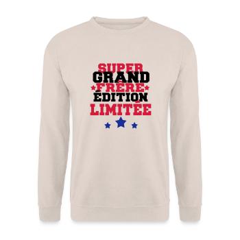 super grand frère édition limitée - Sweat-shirt Unisexe - sable - Devant - Alina (178cm) & Michal (187cm)