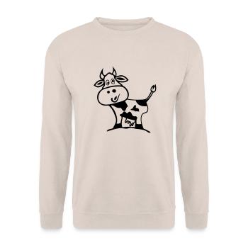 vachement normande1 - Sweat-shirt Unisexe - sable - Devant - Alina (178cm) & Michal (187cm)