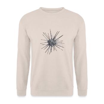 space Seestern - Unisex Pullover - Sand - Vorne - Alina (178cm) & Michal (187cm)