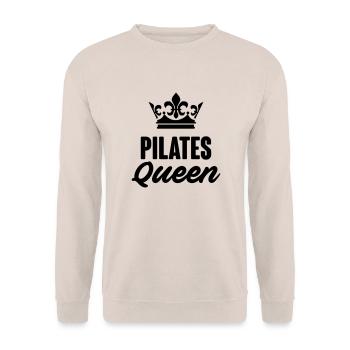 Pilates Queen Crown - Unisex Sweatshirt - sand - Front - Alina (178cm) & Michal (187cm)