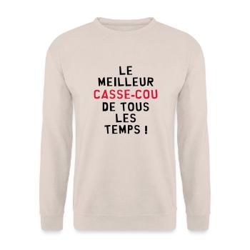Casse-cou / Casse cou / Sport / Freestyle / Risque - Sweat-shirt Unisexe - sable - Devant - Alina (178cm) & Michal (187cm)
