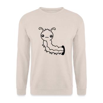 hole wall small baby child worm crawling snail cra - Unisex Sweatshirt - sand - Front - Alina (178cm) & Michal (187cm)