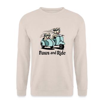 Pattes et balade - Sweat-shirt Unisexe - sable - Devant - Alina (178cm) & Michal (187cm)