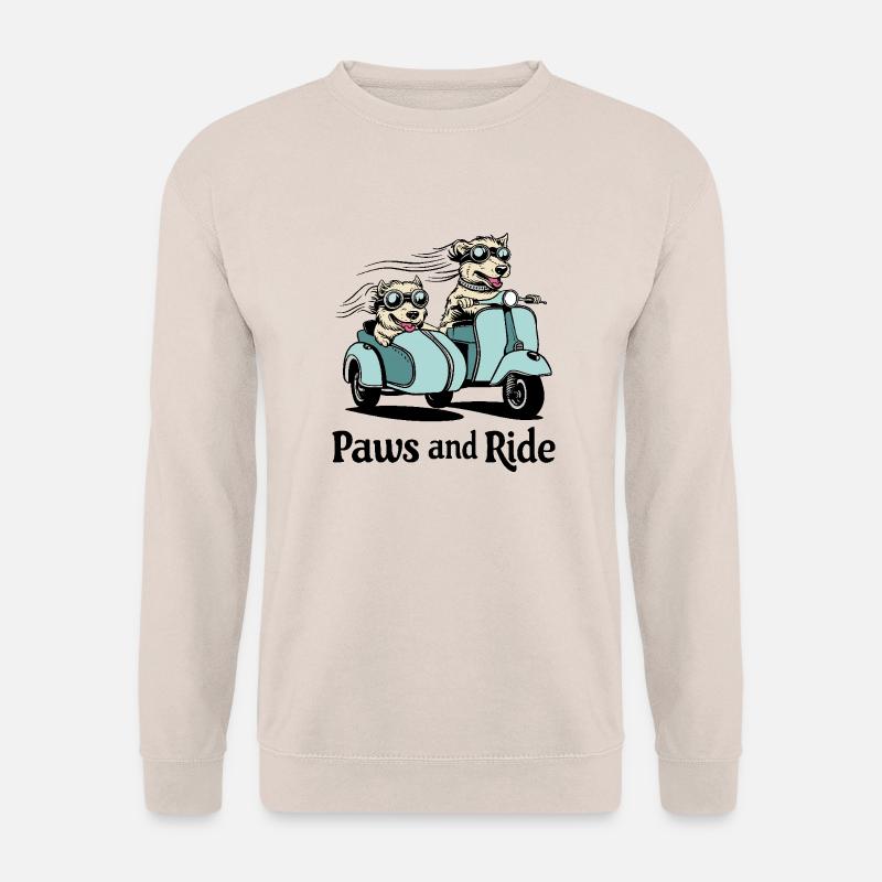 Pfoten und Fahrt - Unisex Pullover - Sand
