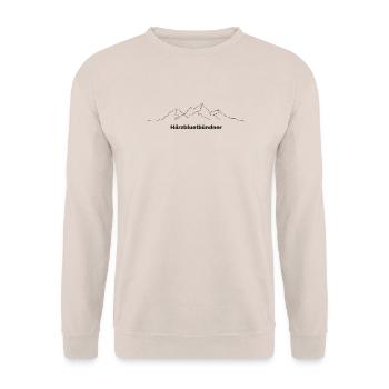 Bündner - Unisex Pullover - Sand - Vorne - Alina (178cm) & Michal (187cm)