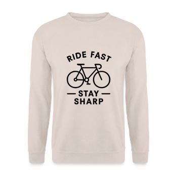 Cadeau design vélo pour cycliste - Sweat-shirt Unisexe - sable - Devant - Alina (178cm) & Michal (187cm)