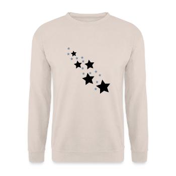 sterne - Unisex Pullover - Sand - Vorne - Alina (178cm) & Michal (187cm)