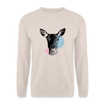 LA BICHE - Sweat-shirt Unisexe - sable - Devant - Alina (178cm) & Michal (187cm)