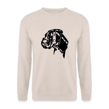 boxer dog - Unisex Sweatshirt - sand - Front - Alina (178cm) & Michal (187cm)