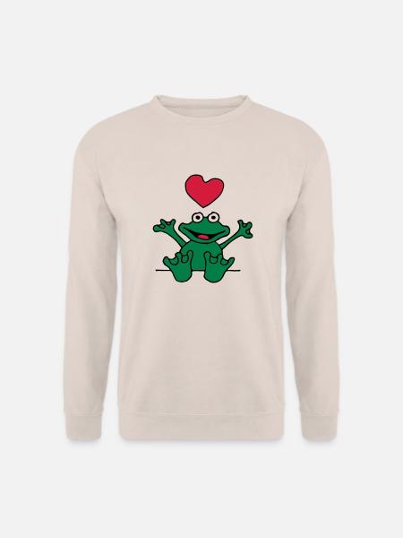 heart_frog_1220113c_b - Unisex Sweatshirt - sand