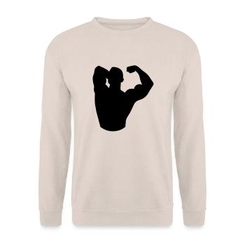 Ein starker Mann - Unisex Pullover - Sand - Vorne - Alina (178cm) & Michal (187cm)