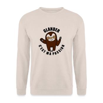 glander c'est ma passion - Sweat-shirt Unisexe - sable - Devant - Alina (178cm) & Michal (187cm)