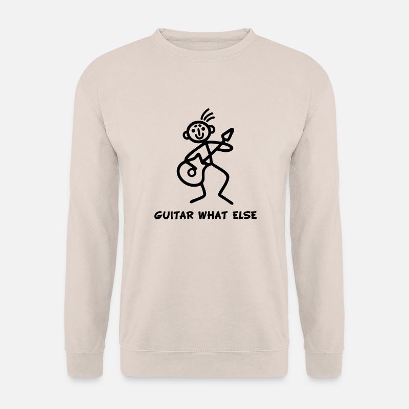 Strichmännchen Guitar what else - Unisex Pullover - Sand