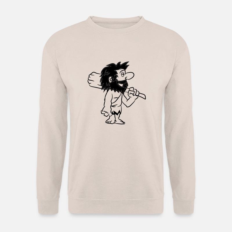 Steinzeitmensch witzig comic - Unisex Pullover - Sand